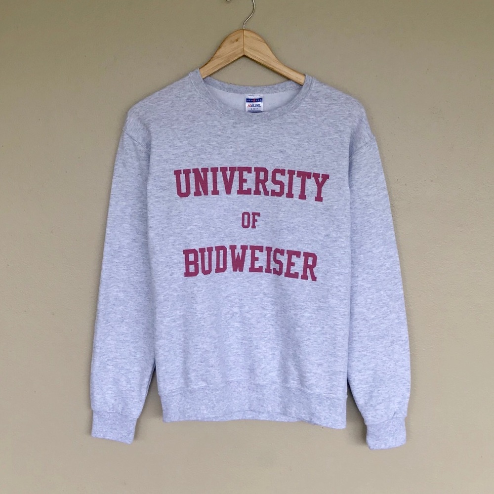 University of Budweiser crewneck Sweatshirt Small